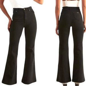 ROLLA'S Eastcoast Flare High Rise Jeans in Black Denim W’s Size 27